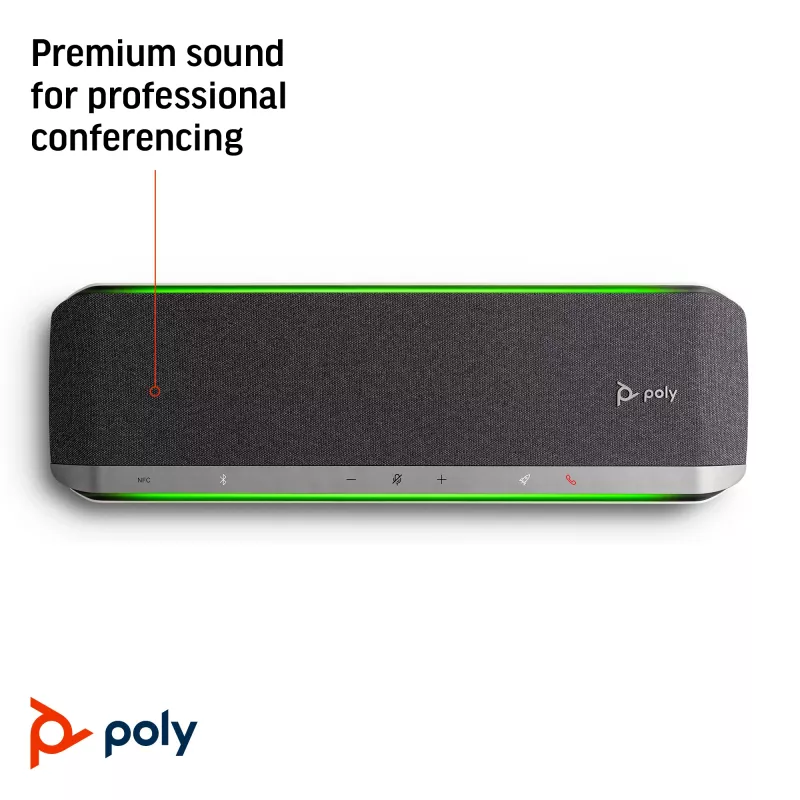 Telefone de conferência HP Poly Sync 60, prateado, Windows 10, Windows 11, MacOS, RoHS, Federal Communications Commission (FCC), CE, 37 mm, 116 mm