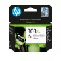 HP 303XL tinteiro original, alta autonomia, tricolor, ciano, magenta, amarelo, 1 unid., 415 páginas