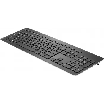 HP Wireless Premium teclado tamanho completo preto RF sem fios membrana