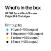 HP 304 pack de 2 tinteiros originais preto/tricolor, preto, ciano, magenta, amarelo, tinta pigmentada, 2 unid., 120 páginas, 100 páginas
