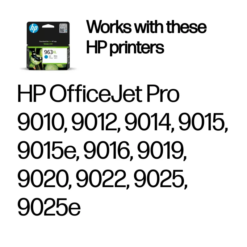 HP 963XL tinteiro original ciano de alta autonomia, ciano, 1 unid., 1600 páginas