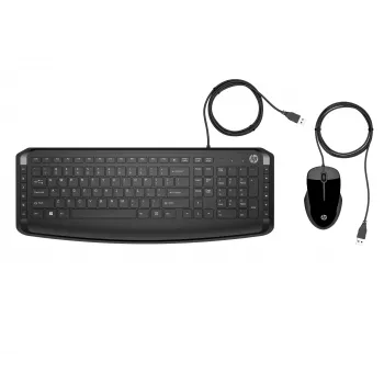 HP 250 conjunto de teclado e rato com fios, preto