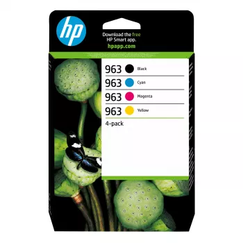 HP 963 pack de 4 tinteiros preto/ciano/magenta/amarelo Original