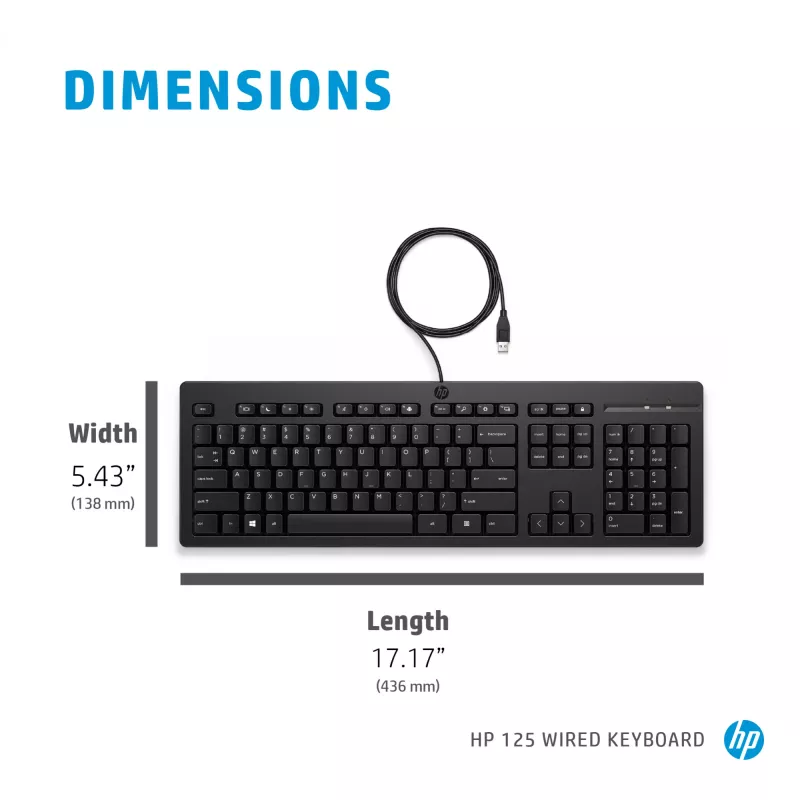 Teclado com fios HP 125