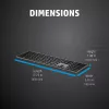Teclado sem fios tamanho completo HP 975 — RF Wireless + Bluetooth, preto, layout 100%