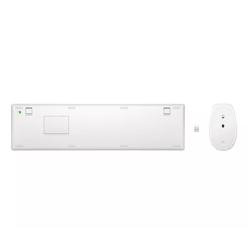 Conjunto de teclado e rato sem fios HP 650 tamanho completo membrana branco