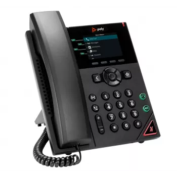 Telefone IP HP Poly VVX 250 4 linhas e compatível com PoE, preto, LCD, 320 x 240 píxeis, HTTPS, ENERGY STAR, RoHS, Federal Communications Commission (FCC), CE