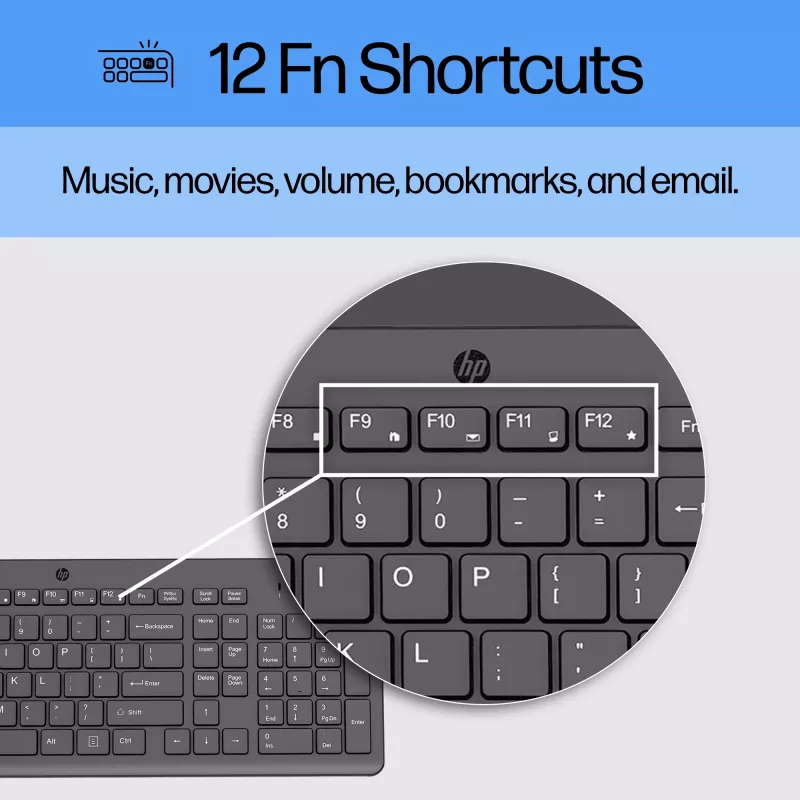 Teclado com fios HP 150 tamanho completo USB preto 664R5AA#ABD