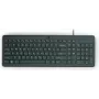 Teclado com fios HP 150 tamanho completo USB preto cabo de 1 m