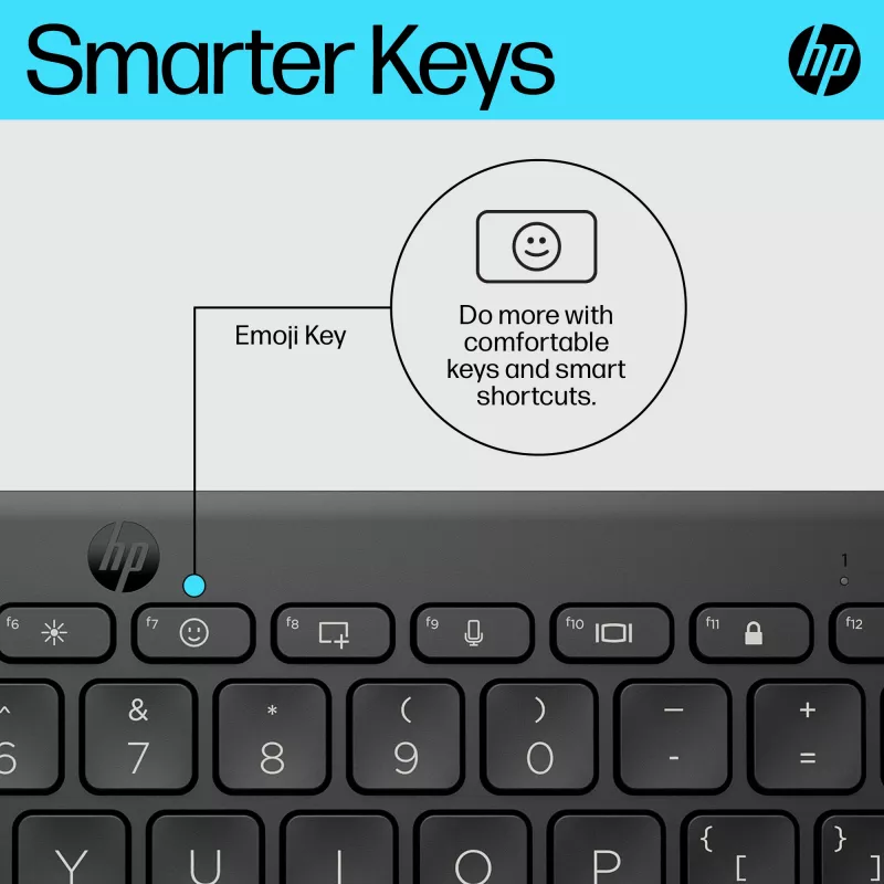 Teclado Bluetooth compacto multi-dispositivo HP 350