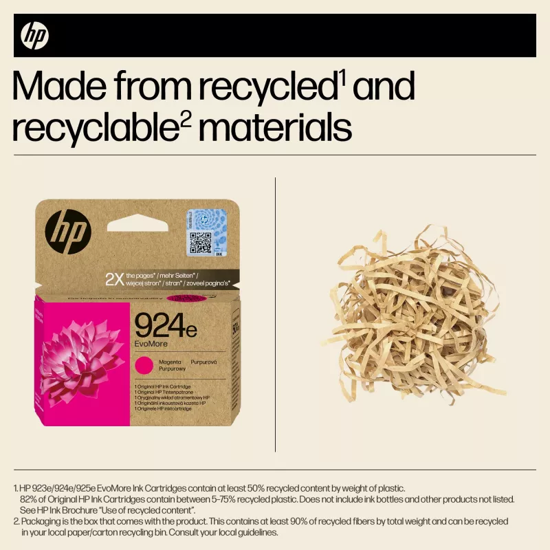 Cartucho de tinta original HP 924e EvoMore magenta, magenta, 1 unid., 800 páginas