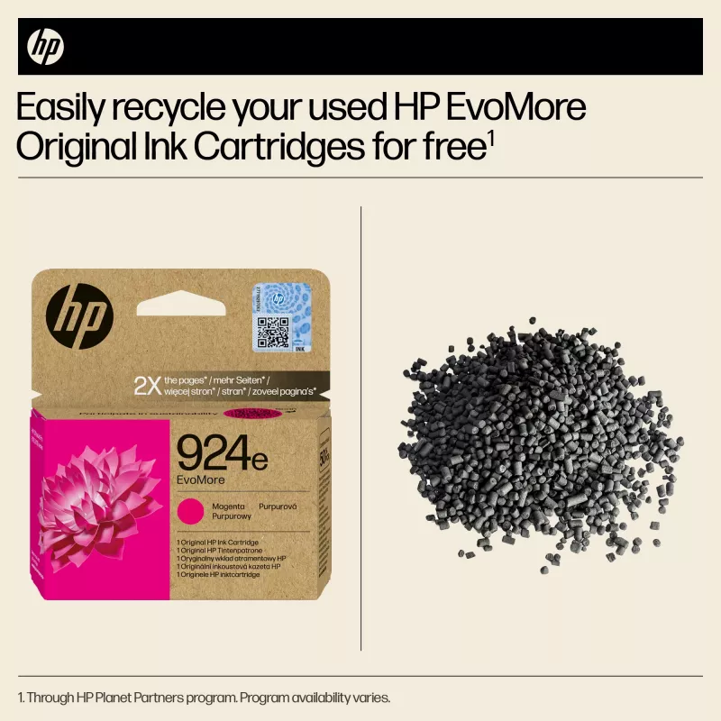 Cartucho de tinta original HP 924e EvoMore magenta, magenta, 1 unid., 800 páginas