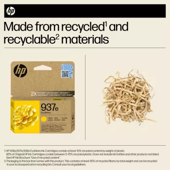 Tinteiro HP 937e EvoMore Amarelo Original