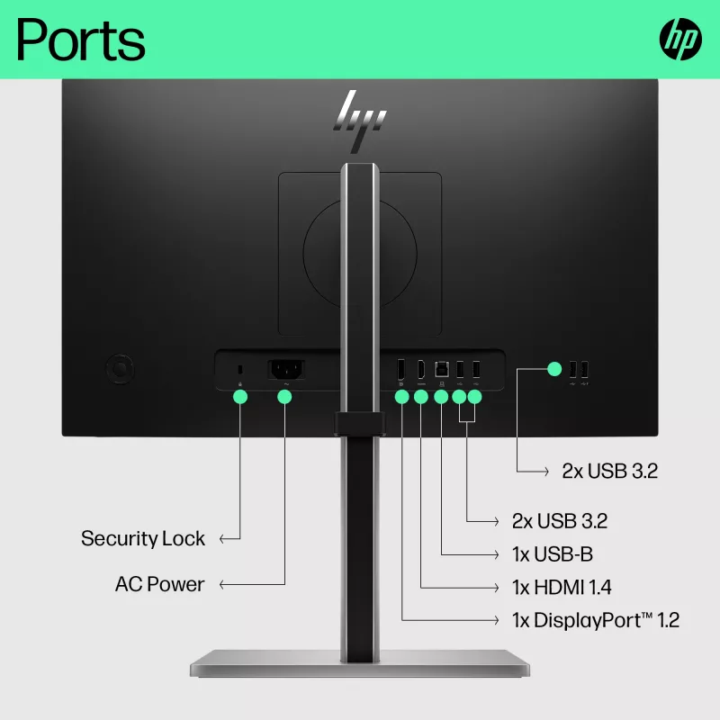 HP E-Series E22 G5 FHD monitor, 54,6 cm (21,5 polegadas), Full HD, LCD, 5 ms (recondicionado)