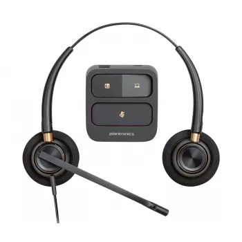 Headset HP Poly EncorePro 520 Binaural +Quick Disconnect, 74 g, Preto