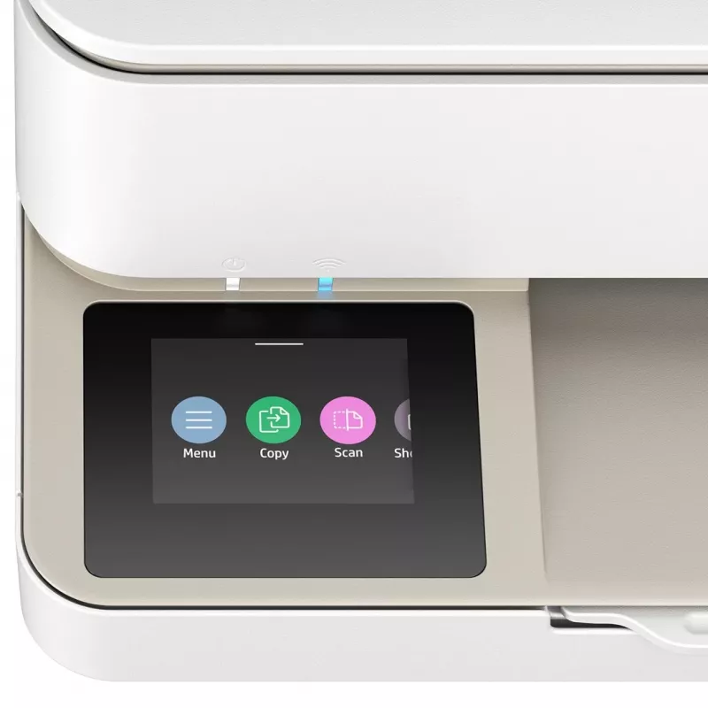 Impressora multifunções HP ENVY 6120e com impressão a cores por jato de tinta térmico