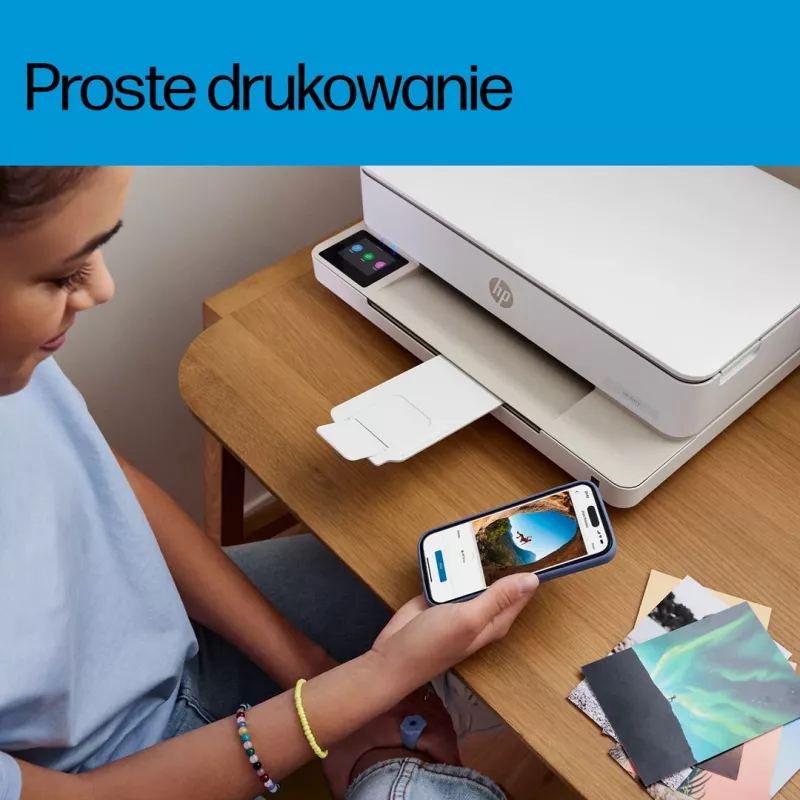 Impressora multifunções HP ENVY 6120e com impressão a cores por jato de tinta térmico