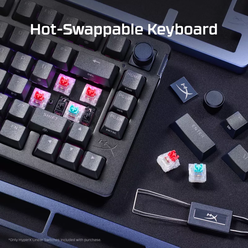 Teclado gaming Kingston HP HyperX Alloy Rise Modelo 7G7A3AA#ABD — teclado mecânico compacto com fios EAN 0