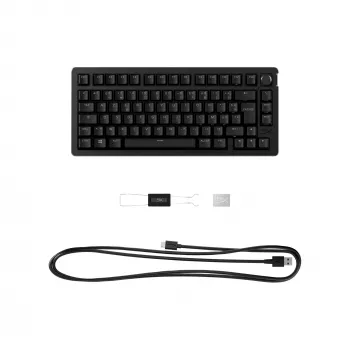 Teclado gaming mecânico Kingston (HyperX) Alloy Rise 75 – layout compacto 75%, com fios, Modelo 7G7A4AA#ABD