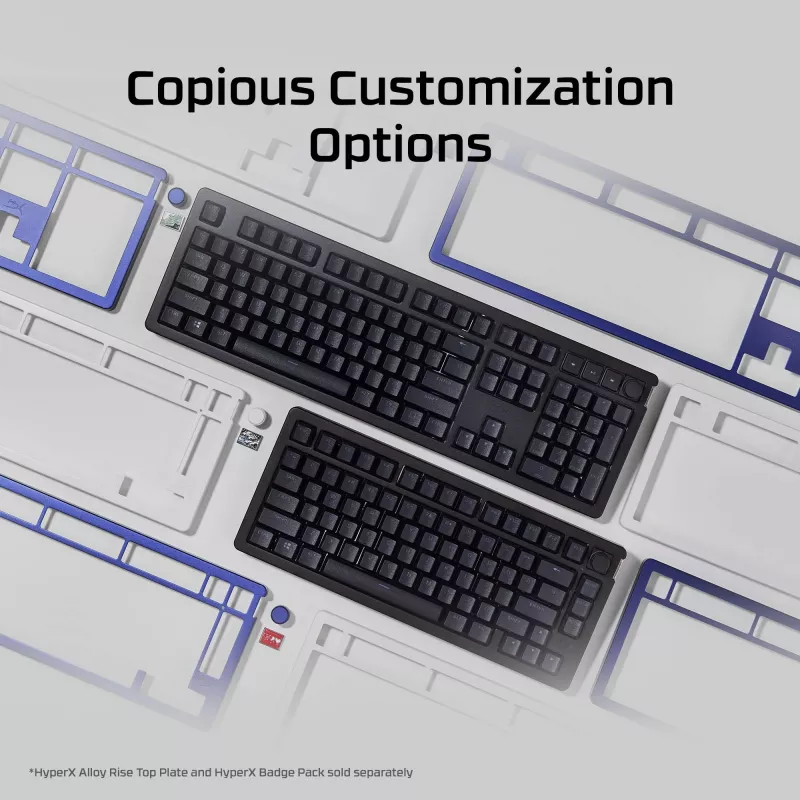 Teclado gaming mecânico Kingston (HyperX) Alloy Rise 75 – layout compacto 75%, com fios, Modelo 7G7A4AA#ABD