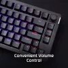 Teclado gaming mecânico Kingston (HyperX) Alloy Rise 75 – layout compacto 75%, com fios, Modelo 7G7A4AA#ABD