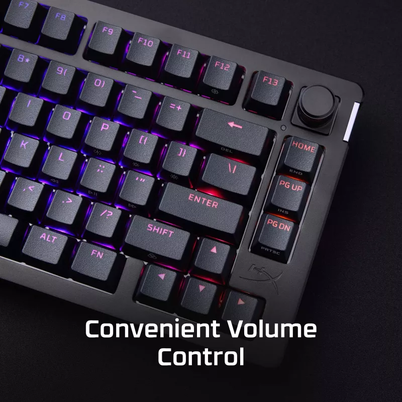 Teclado gaming mecânico Kingston (HyperX) Alloy Rise 75 – layout compacto 75%, com fios, Modelo 7G7A4AA#ABD