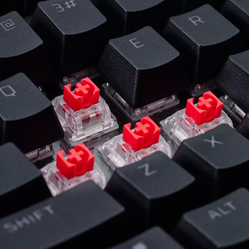 Teclado gaming mecânico Kingston (HyperX) Alloy Rise 75 – layout compacto 75%, com fios, Modelo 7G7A4AA#ABD
