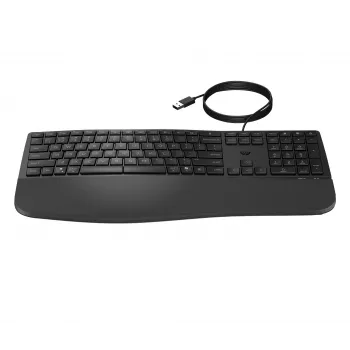 HP 480 teclado com fios conforto tamanho completo USB preto 1,5 m