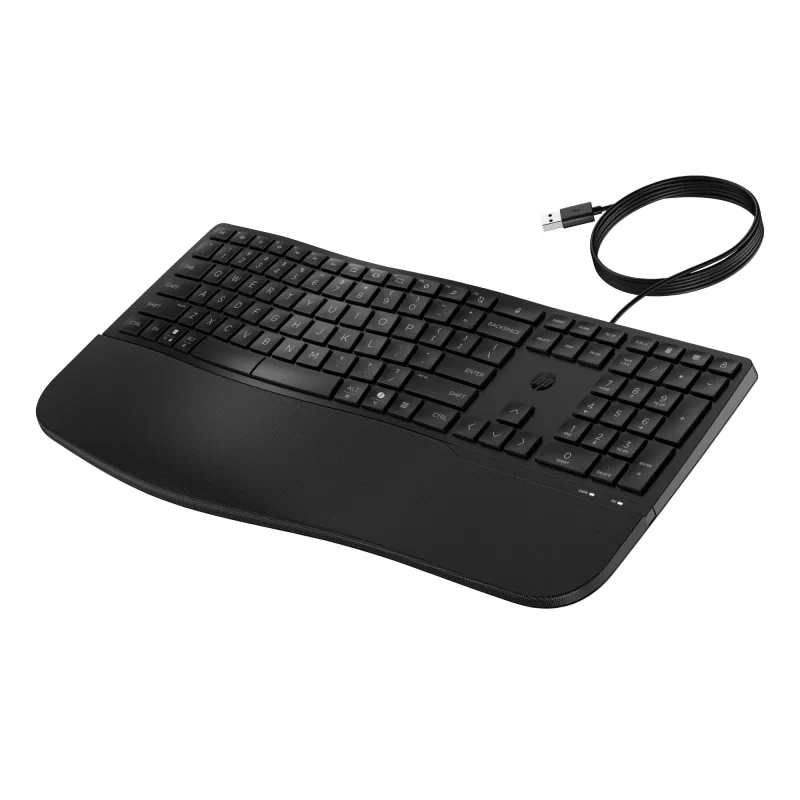HP 480 teclado com fios conforto tamanho completo USB preto 1,5 m