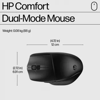 Conjunto de teclado e rato sem fios HP 685 Comfort — teclado ergonómico tamanho completo, RF Wireless + Bluetooth, preto, com rato