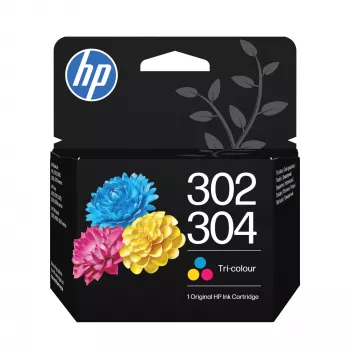 HP 302/304 Tinteiro original, tricolor, ciano, magenta, amarelo, 1 unid., 100 páginas