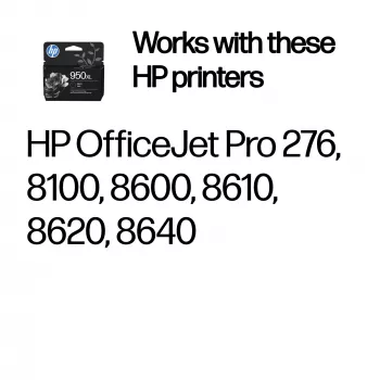 HP 950XL Tinteiro original preto de alto rendimento