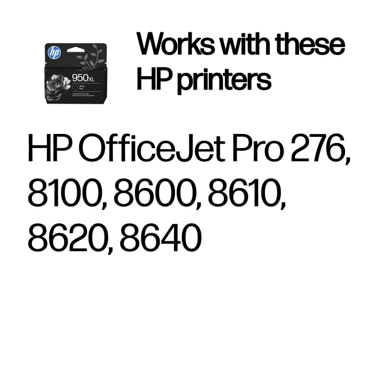 Tinteiro HP 950XL Preto original de alto rendimento (CN045AE#LS3) para impressoras de jato de tinta