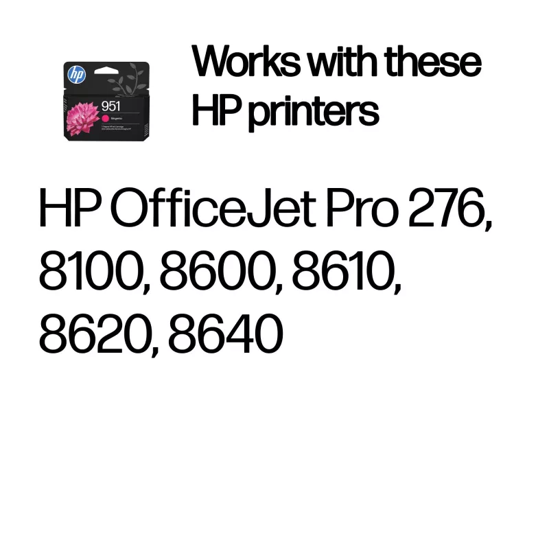 HP 951 Tinteiro original magenta, magenta, 1 unid., 535 páginas