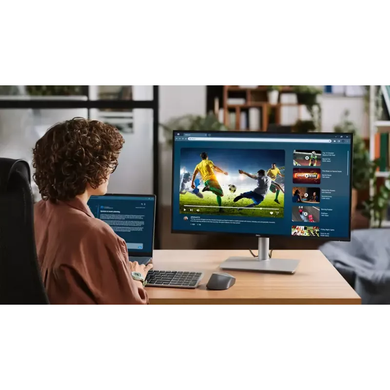 Monitor Dell S2725DSM de 27 inch – 68,6 cm, 2560 × 1440 (QHD) LCD, 8 ms, 16:9, altifalantes integrados, montagem VESA, altura ajustável, branco