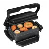 Grelhador de contacto Tefal GC7148 — 2000 W, caixa em aço inoxidável, retangular, termostato ajustável, superfície de grelhar, 365×365×175 mm