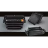 Grelhador de contacto Tefal GC7148 — 2000 W, caixa em aço inoxidável, retangular, termostato ajustável, superfície de grelhar, 365×365×175 mm