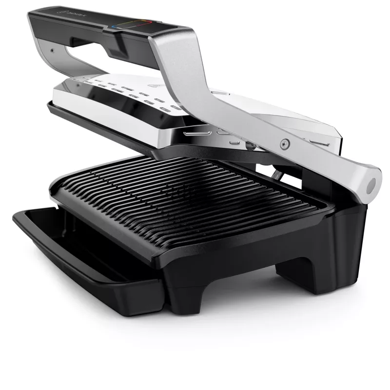 Grelhador de contacto Tefal OptiGrill Elite XL GC760D — aço inoxidável, 800 cm² de superfície de grelhador, 2200 W