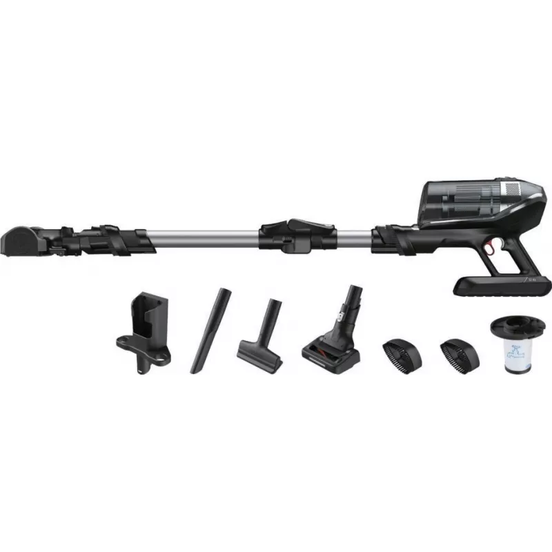 Aspirador vertical 2 em 1 Rowenta X-Force RH9958 com bateria, a seco, HEPA, sem saco, 0,9 L, preto, cinzento