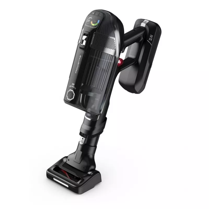 Aspirador vertical 2 em 1 Rowenta X-Force RH9958 com bateria, a seco, HEPA, sem saco, 0,9 L, preto, cinzento