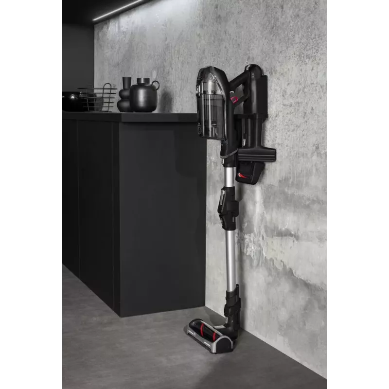 Aspirador vertical 2 em 1 Rowenta X-Force RH9958 com bateria, a seco, HEPA, sem saco, 0,9 L, preto, cinzento