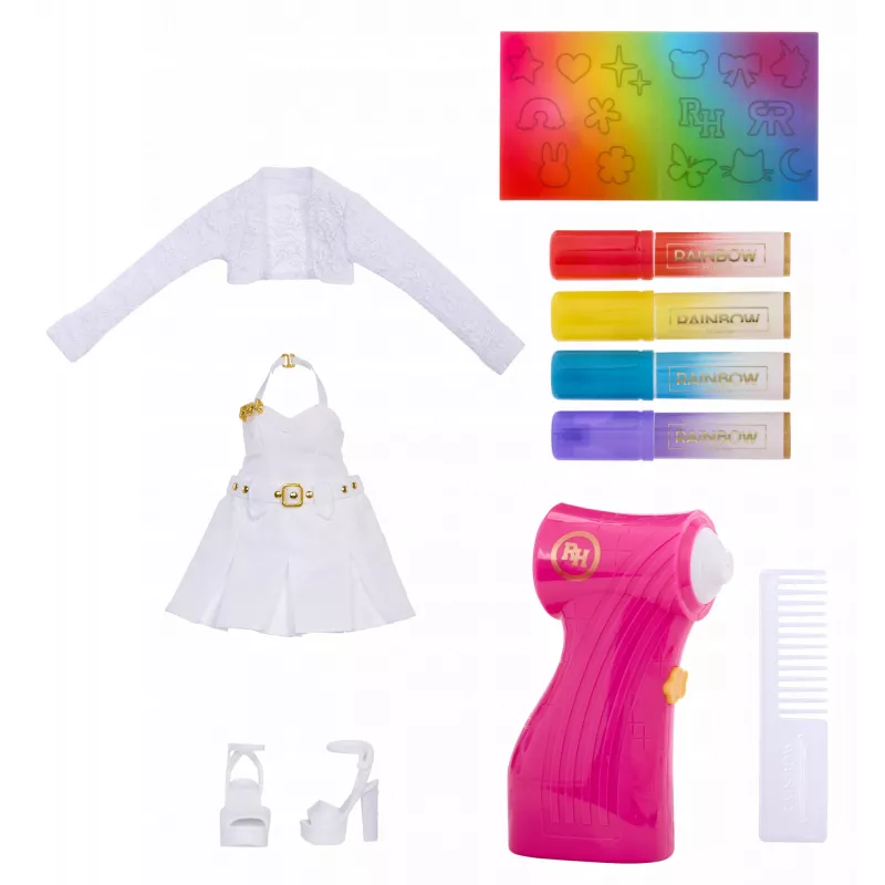 Bonecas de moda Rainbow High Air Brush & Create - Olhos cinzentos, boneca de moda, feminino, 4 ano(s), rapaz/rapariga, multicolor