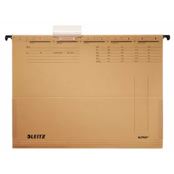 Pasta suspensa Leitz ALPHA cartão, metal A4 castanho