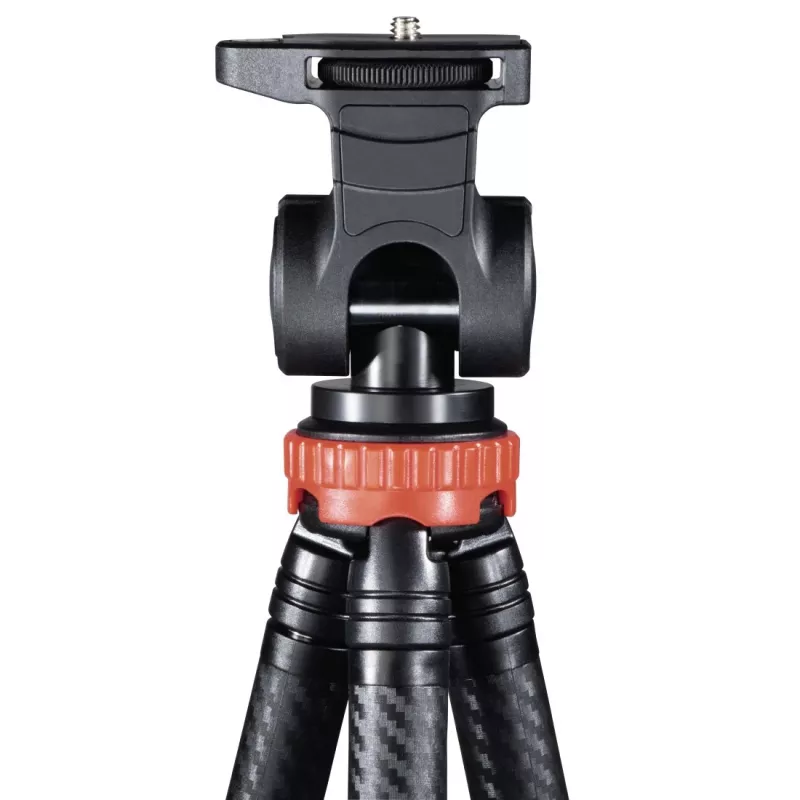 Tripé Hama Traveller Pro para smartphone/action camera 3 pernas preto, vermelho
