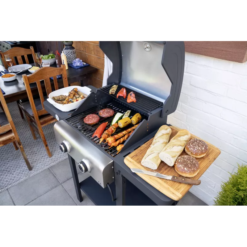 Carrinho de grelhador Unold 58595 Barbecue BUDDY Cart elétrico preto, aço inoxidável 2600 W