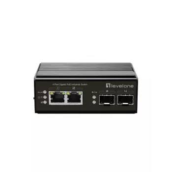 Switch de rede LevelOne IGP-0432 não gerido Gigabit Ethernet (10/100/1000) Power over Ethernet (PoE) preto