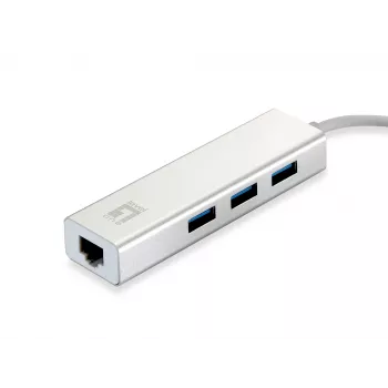 Adaptador de rede USB Gigabit LevelOne, hub USB