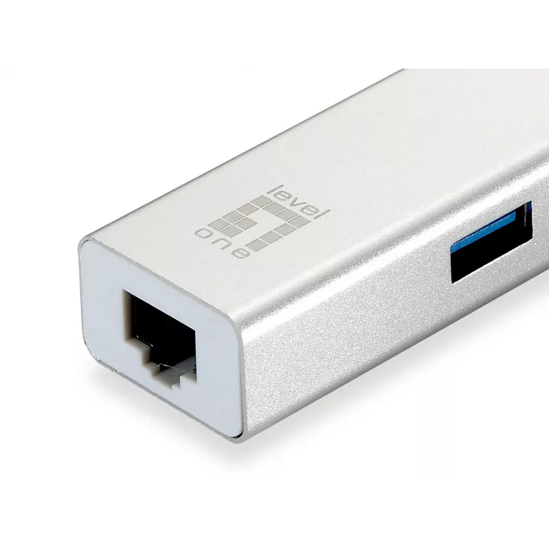 Adaptador de rede USB Gigabit LevelOne, hub USB