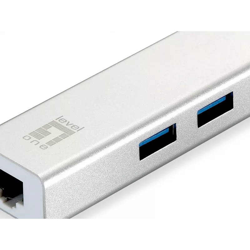 Adaptador de rede USB Gigabit LevelOne, hub USB