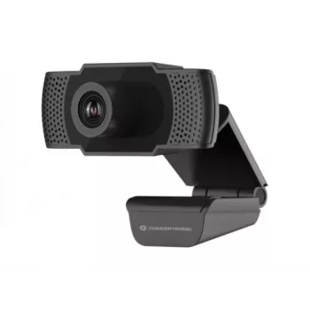 Webcam Conceptronic AMDIS 1080P Full HD com microfone, 2 MP, 1920 x 1080 píxeis, Full HD, 30 fps, 1280x720@30fps, 1920x1080@30fps, M-JPEG, YUV